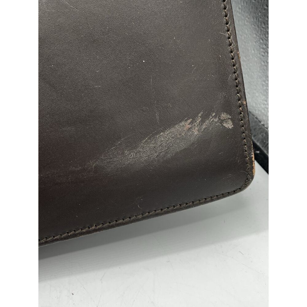 Vintage Gucci Dark Brown Leather Briefcase Combination Lock Made Italy AS IS - Picture 2 of 15